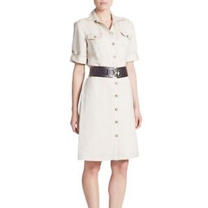 Tahari Arthur S. Lavine Beige Dress